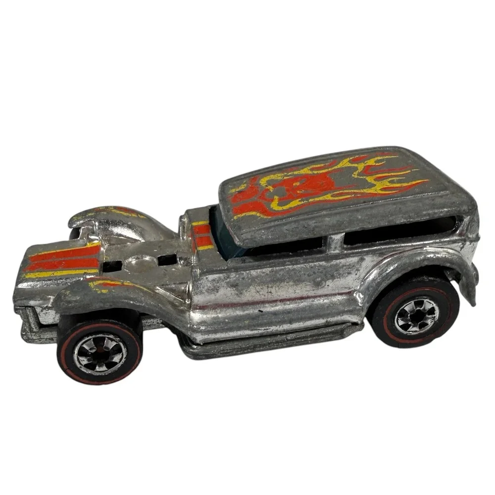Hot Wheels Prowler‎ The Demon Car Silver Redline Super Chromes 1969 Hong Kong